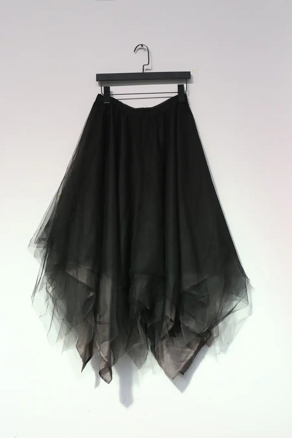 marc le bihan 2591 yarn skirt black&purple black/gris